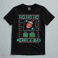 Merry XMas Football Ugly Christmas Sweater T-Shirt thumb 5