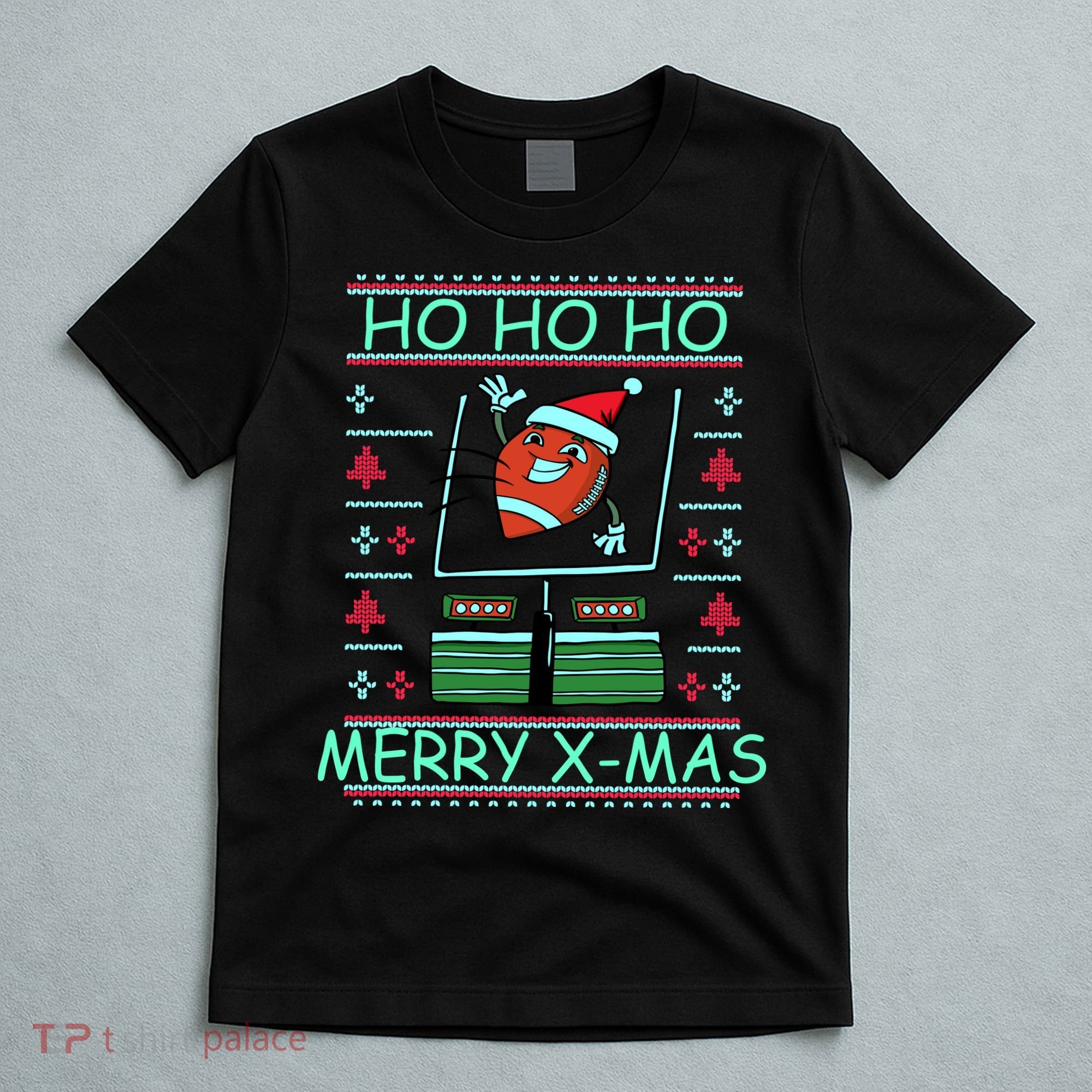 Merry XMas Football Ugly Christmas Sweater T-Shirt
