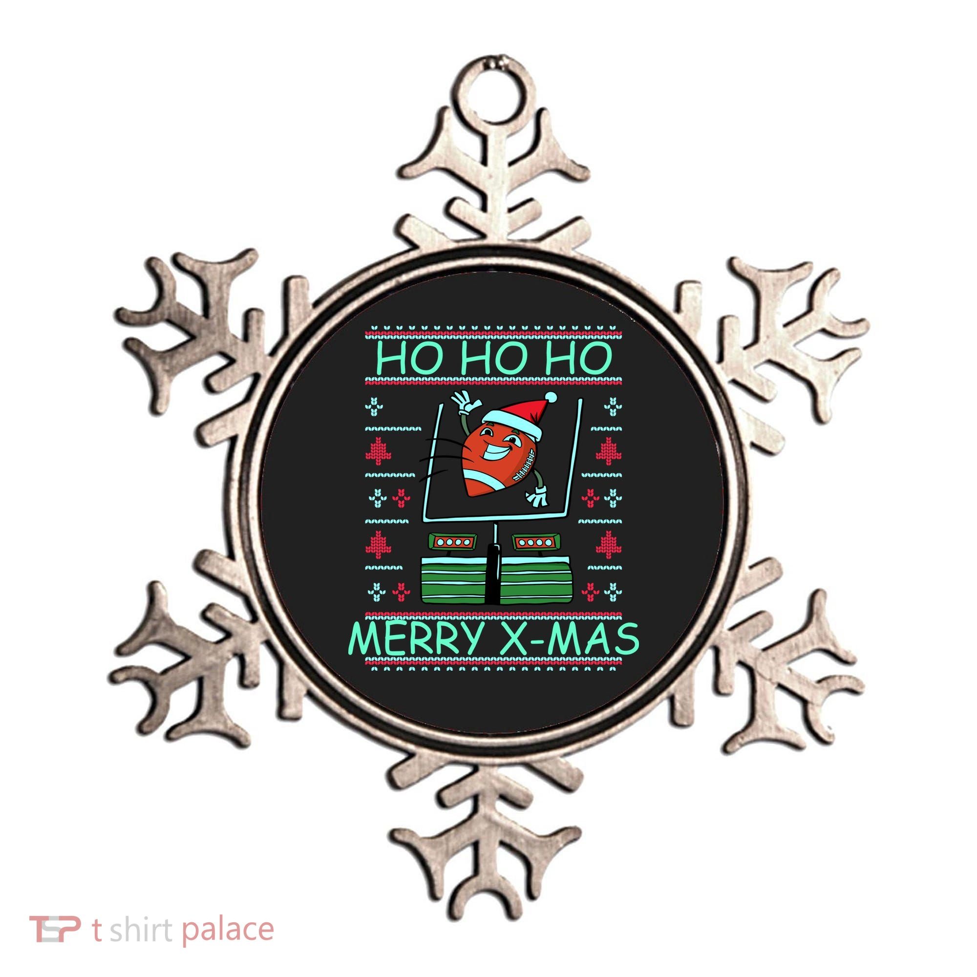 Merry XMas Football Ugly Christmas Sweater Ornament