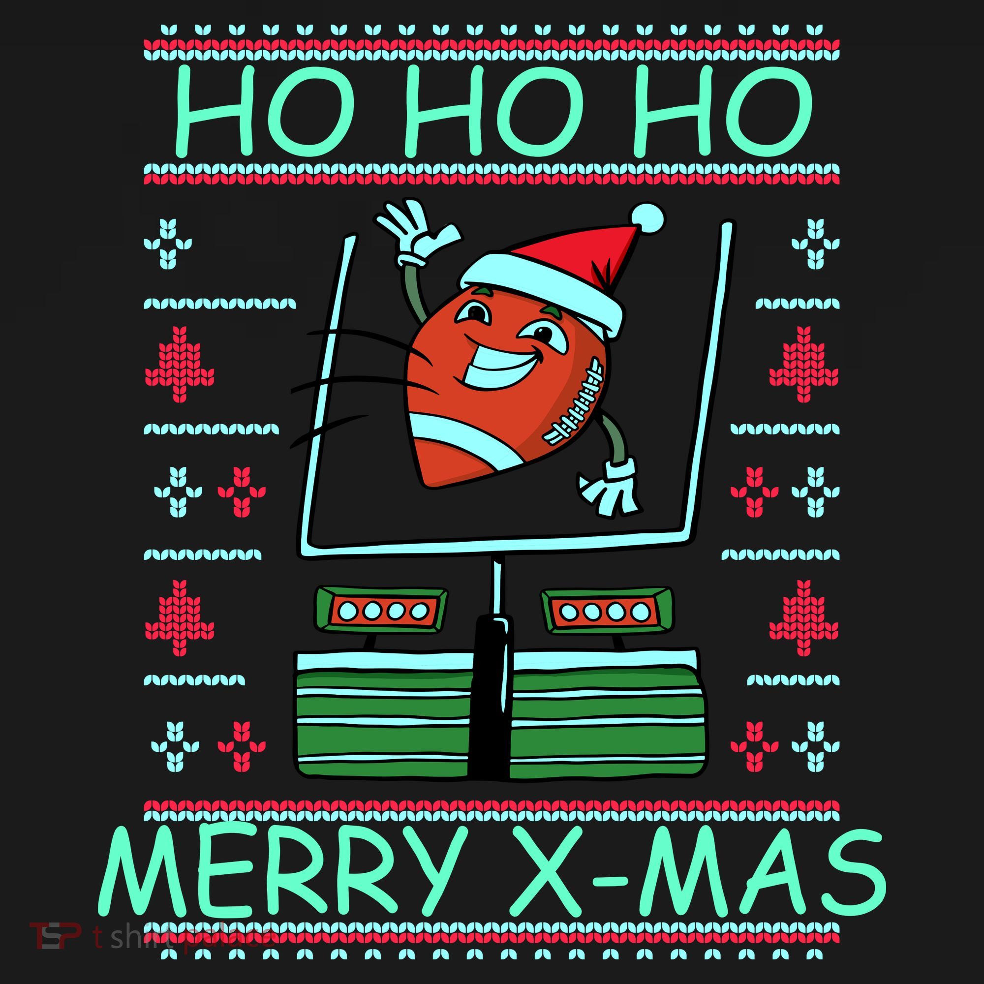 Merry XMas Football Ugly Christmas Sweater Ornament