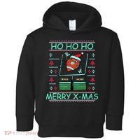 Merry XMas Football Ugly Christmas Sweater Toddler Hoodie thumb 0