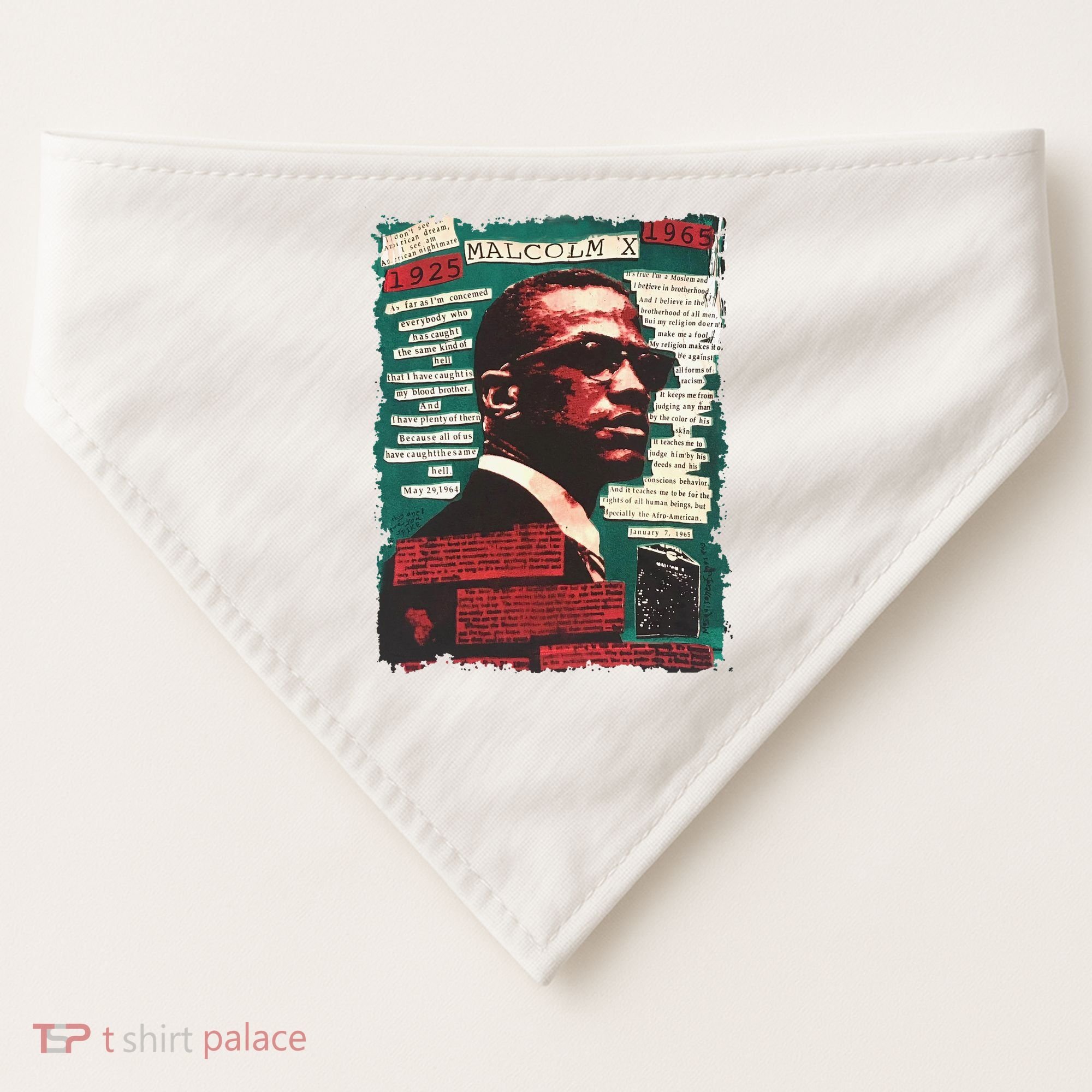 Malcolm X Lover USA-Made Doggie Bandana