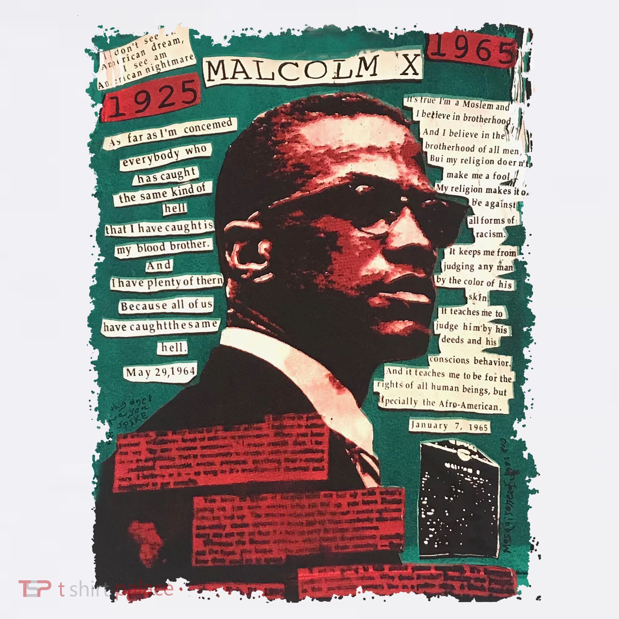 Malcolm X Lover USA-Made Doggie Bandana