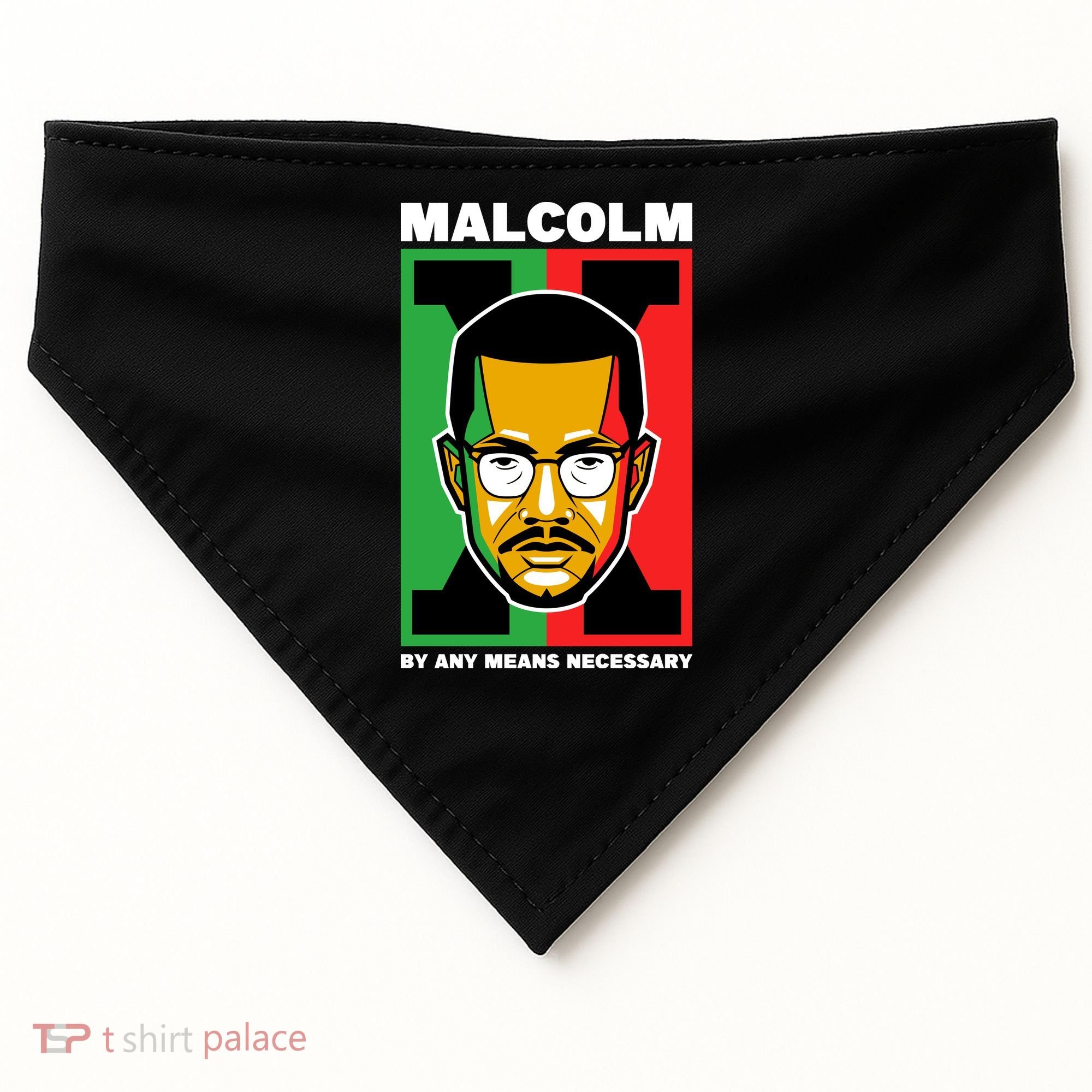 MALCOLM X NECESSARY USA-Made Doggie Bandana