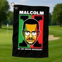 MALCOLM X NECESSARY Golf Towel thumb 1