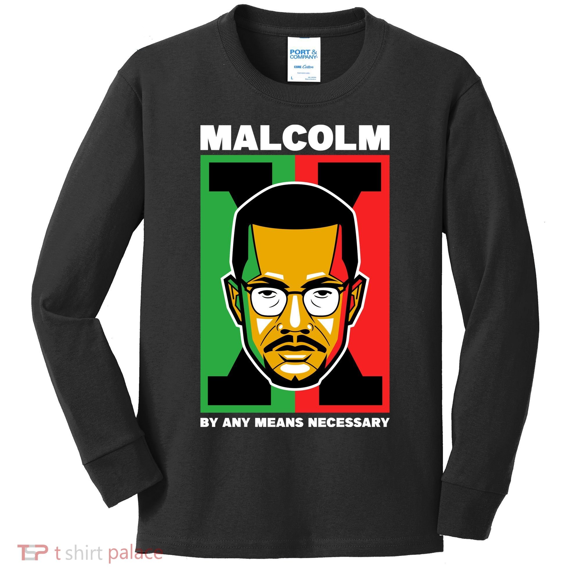 MALCOLM X NECESSARY Kids Long Sleeve Shirt