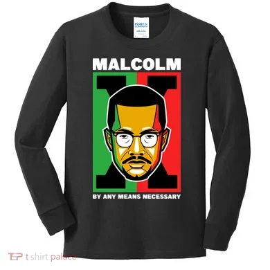MALCOLM X NECESSARY Kids Long Sleeve Shirt