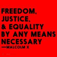 Malcolm X Quote Freedom Justice Equality By Any Means Necessary Santa Hat thumb 1