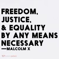 Malcolm X Quote Freedom Justice Equality By Any Means Necessary Women's Hoodie thumb 2