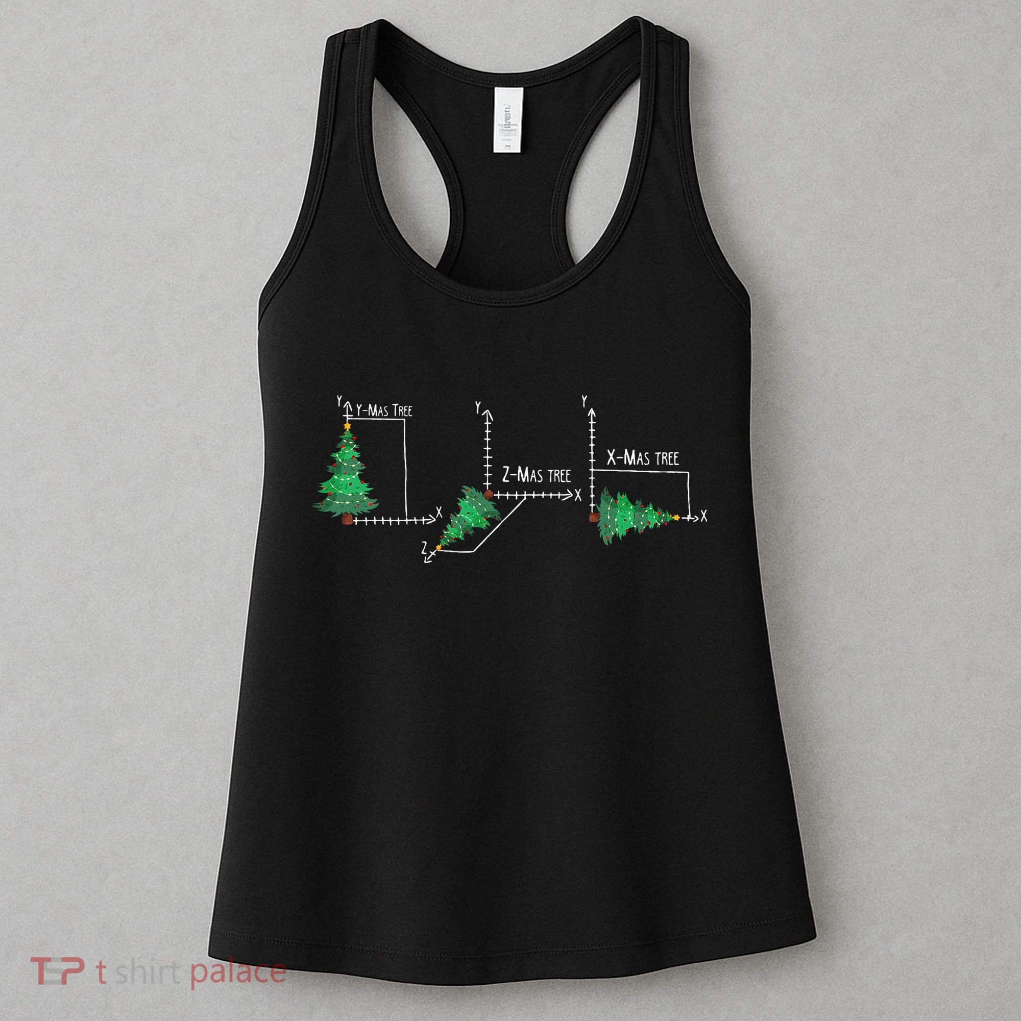 merry xmas tree math christmas  Women's Tank Top