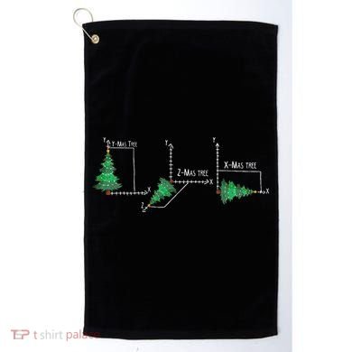 merry xmas tree math christmas  Golf Towel