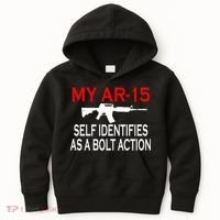 My AR-15 Self Identifies As A Bolt Action Kids Hoodie thumb 0