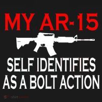 My AR-15 Self Identifies As A Bolt Action Kids Long Sleeve Shirt thumb 2