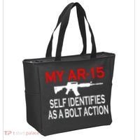 My AR-15 Self Identifies As A Bolt Action Tote Bag thumb 2