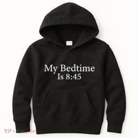 My Bedtime Is 8:45 Kids Hoodie thumb 0