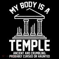 My Body Is A Temple Ancient Crumbling Probably Cursed Haunted Backpack thumb 2