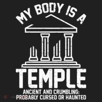 My Body Is A Temple Ancient Crumbling Probably Cursed Haunted Beanie thumb 2