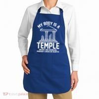 My Body Is A Temple Ancient Crumbling Probably Cursed Haunted Apron thumb 2