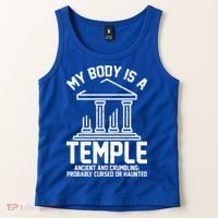 My Body Is A Temple Ancient Crumbling Probably Cursed Haunted Tank Top thumb 2