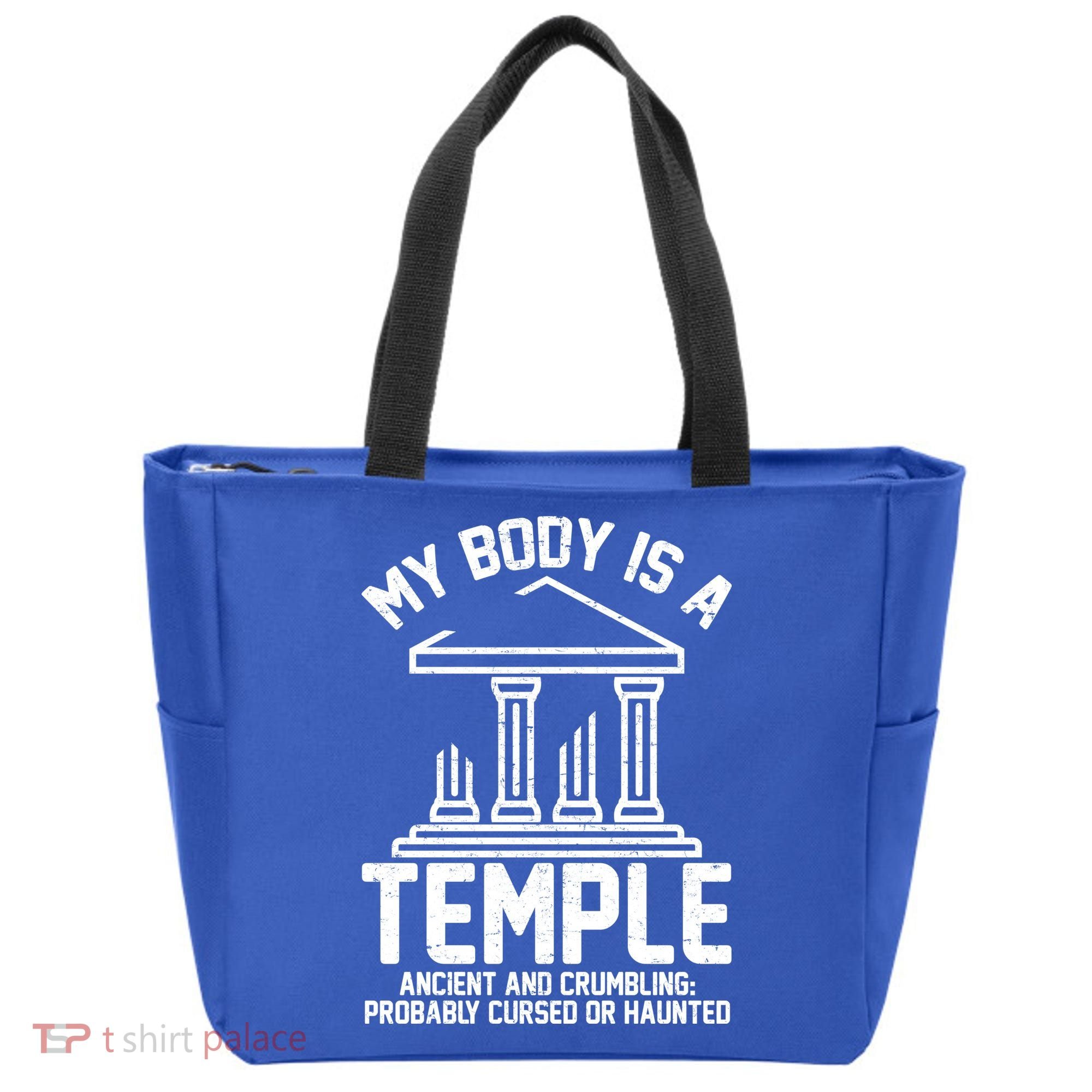 My Body Is A Temple Ancient Crumbling Probably Cursed Haunted Tote Bag