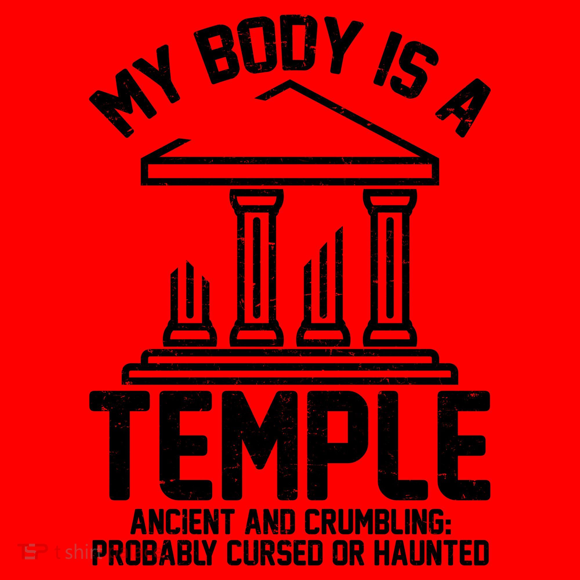 My Body Is A Temple Ancient Crumbling Probably Cursed Haunted Santa Hat