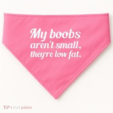My Boobs Aren't Small They're Low Fat USA-Made Doggie Bandana