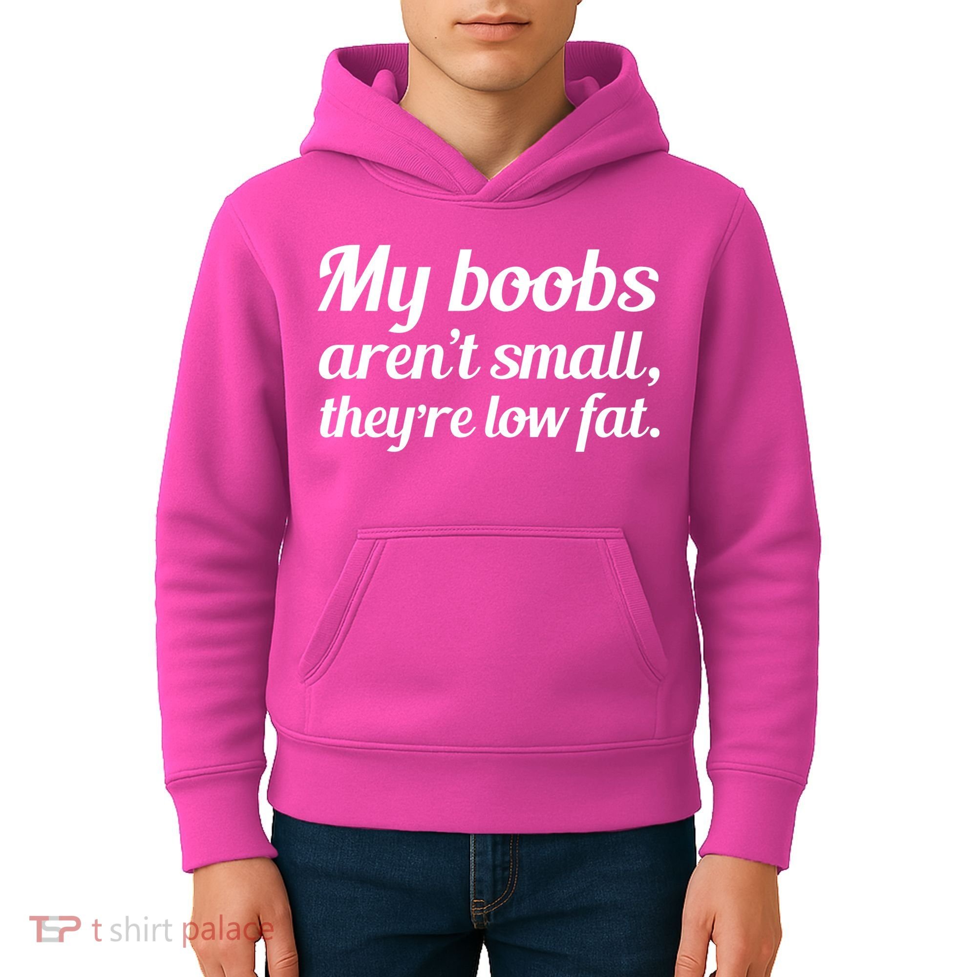 My Boobs Aren't Small They're Low Fat Kids Hoodie
