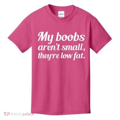 My Boobs Aren't Small They're Low Fat Kids T-Shirt