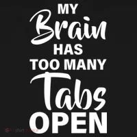 My brain has too many tabs open Doggie Tank thumb 4
