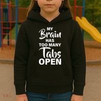 My brain has too many tabs open Kids Hoodie thumb 3
