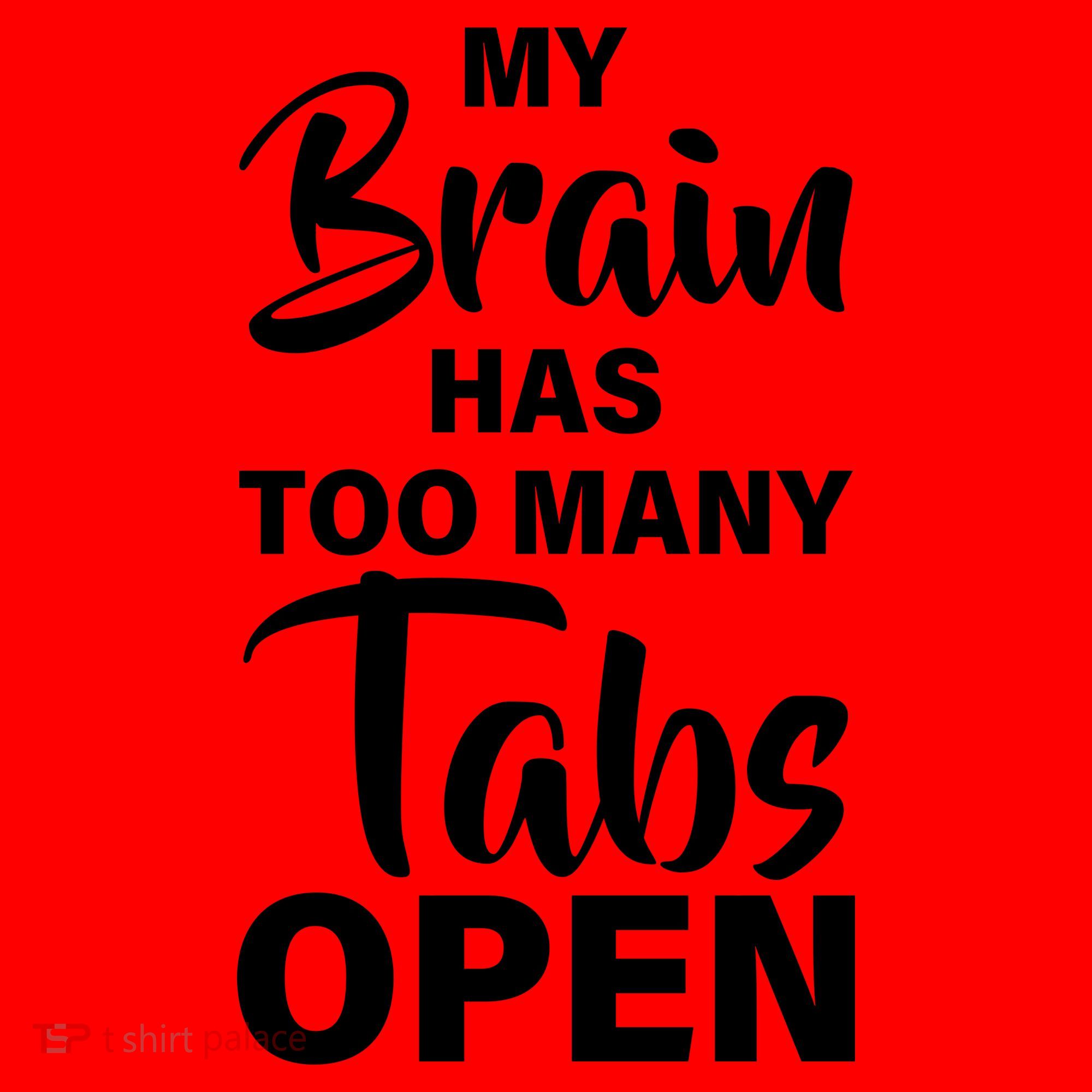 My brain has too many tabs open Santa Hat