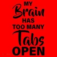 My brain has too many tabs open Santa Hat thumb 1