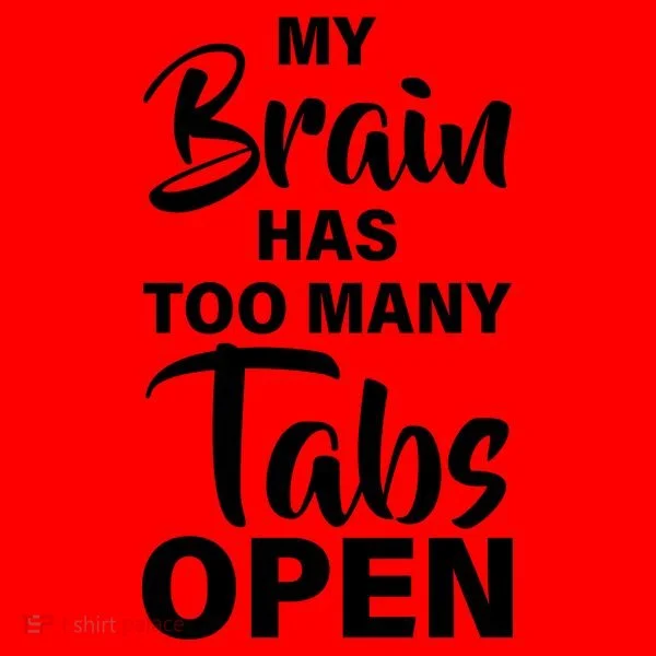 My brain has too many tabs open Santa Hat