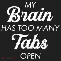 My Brain Has Too Many Tabs Open Funny Nerd Golf Towel thumb 3