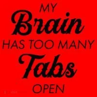 My Brain Has Too Many Tabs Open Funny Nerd Santa Hat thumb 1