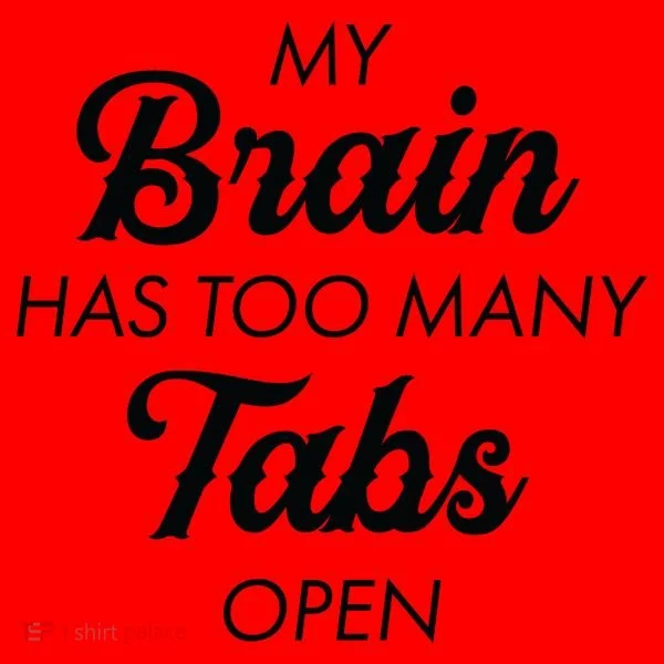My Brain Has Too Many Tabs Open Funny Nerd Santa Hat