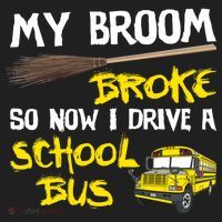 My Broom Broke Drive School Bus Women's Sweatshirt thumb 2