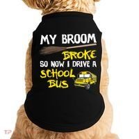 My Broom Broke Drive School Bus Doggie Tank thumb 0