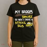 My Broom Broke Drive School Bus T-Shirt thumb 4