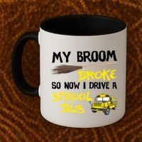 My Broom Broke Drive School Bus Coffee Mug thumb 2