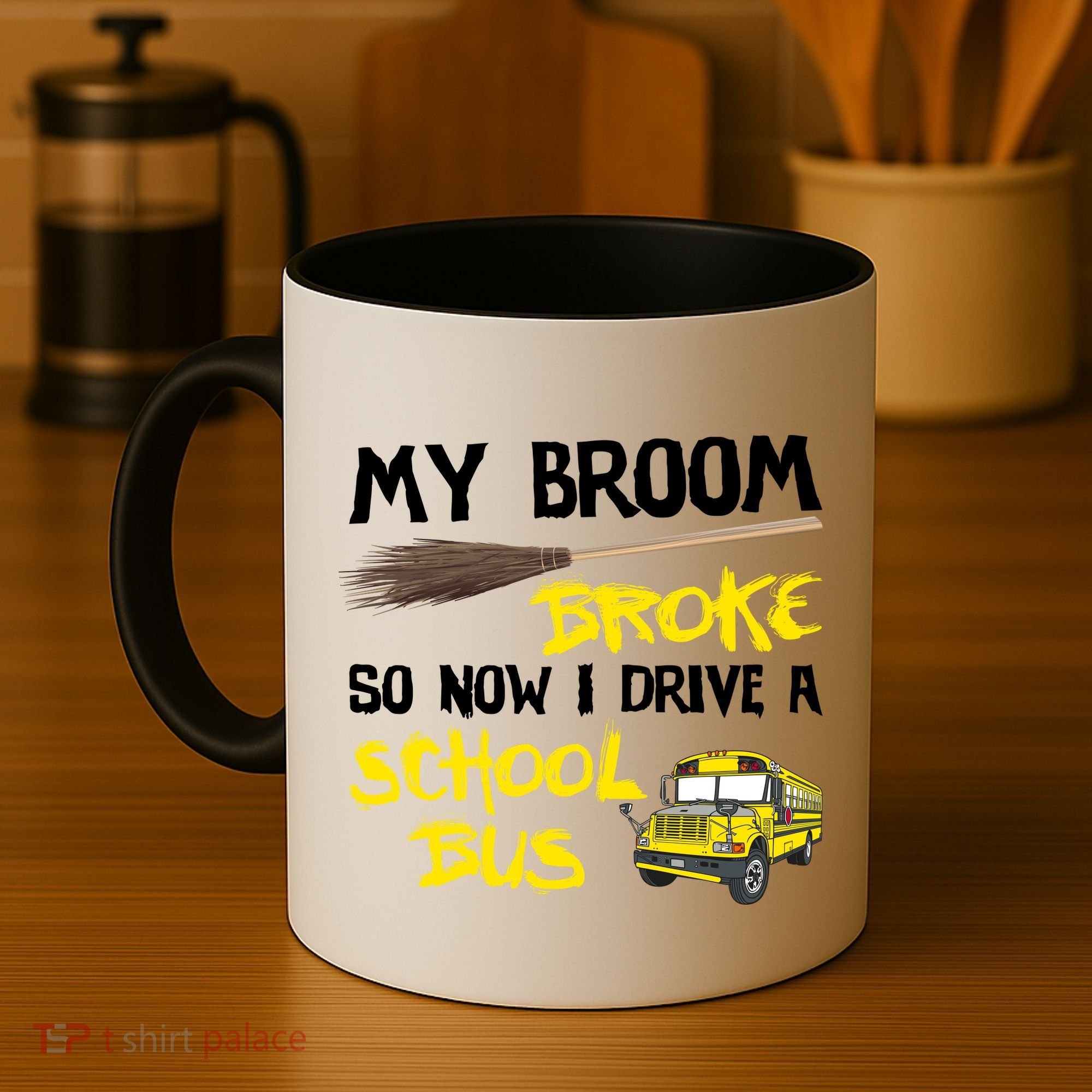 My Broom Broke Drive School Bus Coffee Mug