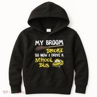 My Broom Broke Drive School Bus Kids Hoodie thumb 0