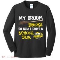 My Broom Broke Drive School Bus Kids Long Sleeve Shirt thumb 0