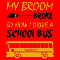 My Broom Broke So Now I Drive A School Bus Santa Hat thumb 1