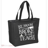 My Broom Broke So Now I Teach Tote Bag thumb 2