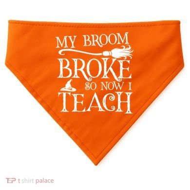 My Broom Broke So Now I Teach USA-Made Doggie Bandana