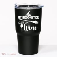 My Broomstick Runs On Wine Tumbler thumb 0