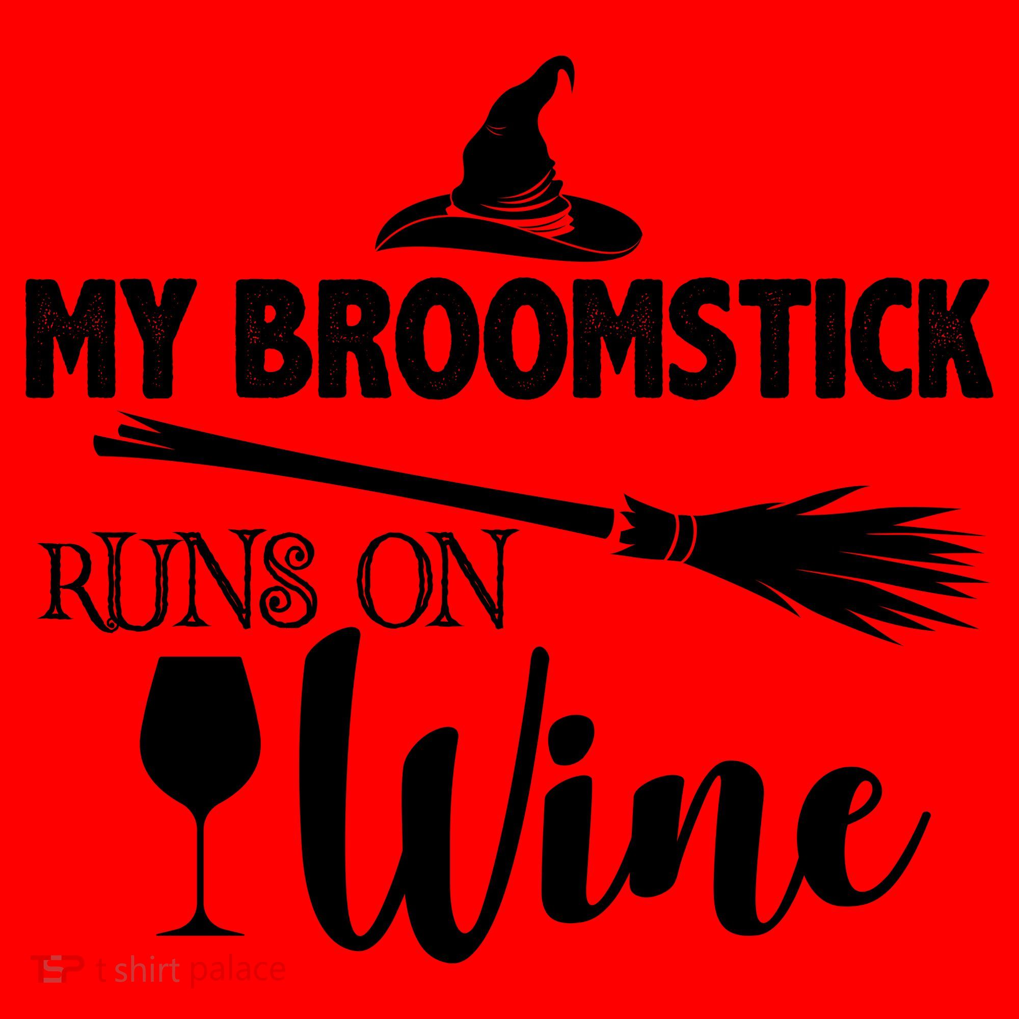 My Broomstick Runs On Wine Santa Hat
