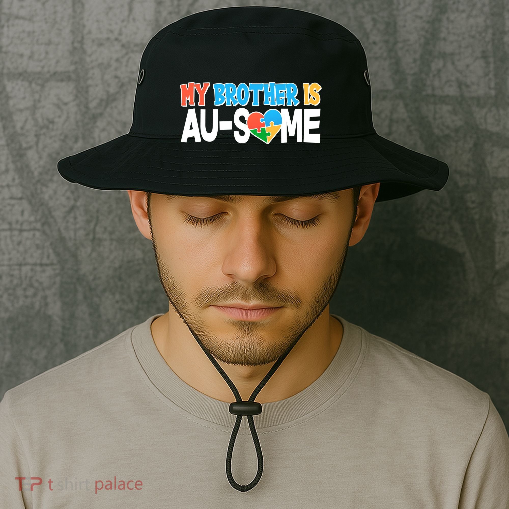 My Brother Is AU-SOME Autism Awareness Bucket Hat