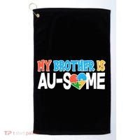 My Brother Is AU-SOME Autism Awareness Golf Towel thumb 0